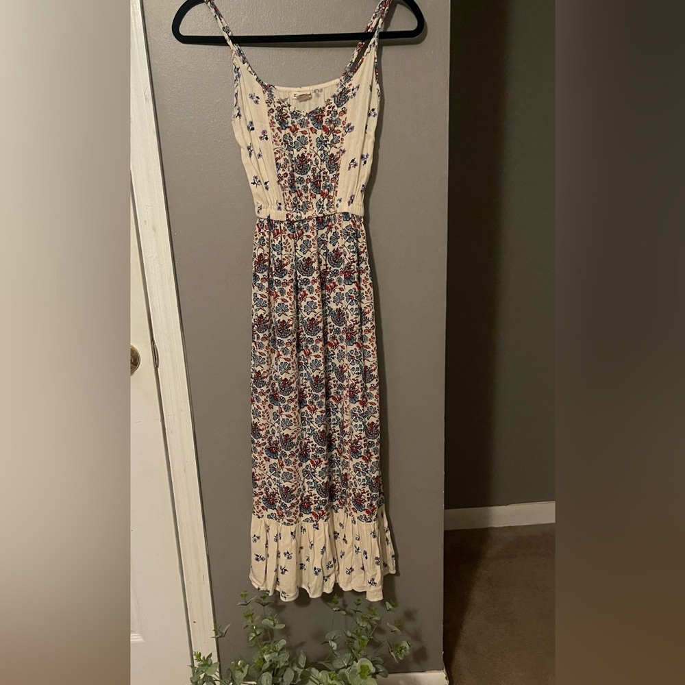172 Billabong Cream Floral Midi Dress - Picture 3 of 4